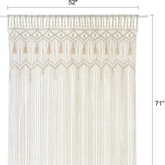Urban Outfitters Handmade Boho Large Woven Macrame Wall Hanging Curtain - Picture 6 of 7